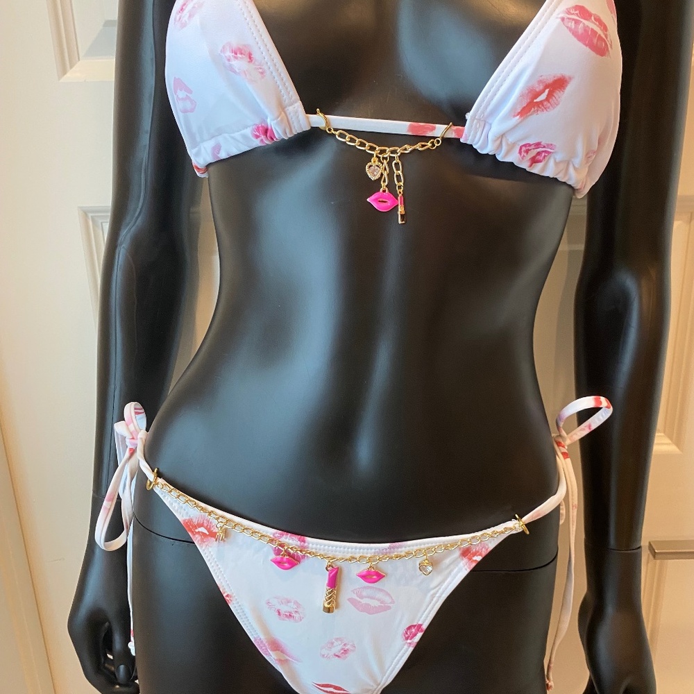 White Bikini with Charming Bikini’s Charms!